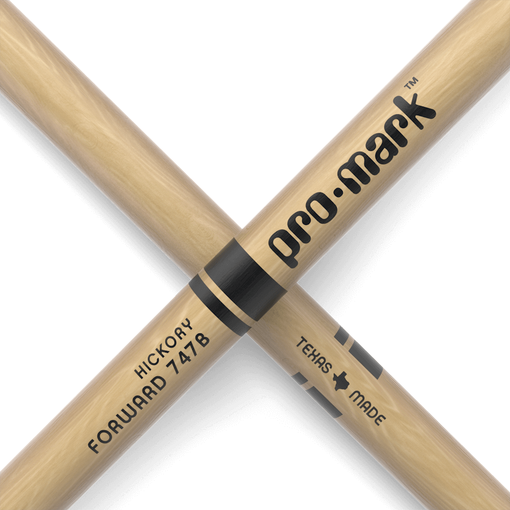 Promark Classic Forward 747B Lacquered Hickory Drumstick