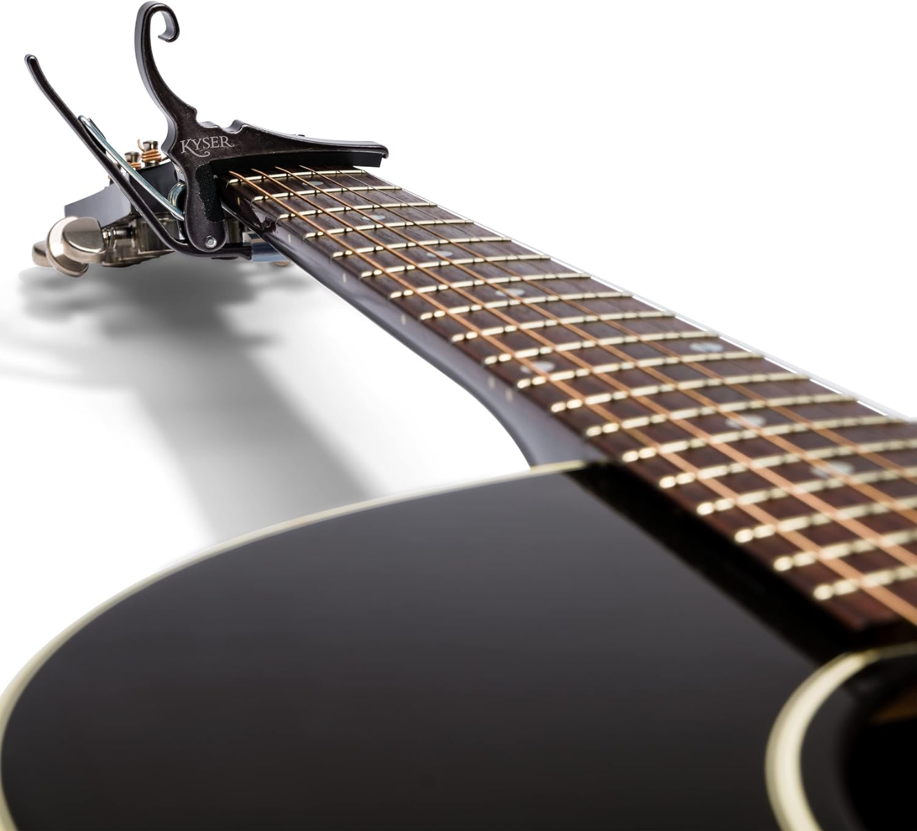Kyser Quick Change Acoustic Guitar Capo in Black Chrome