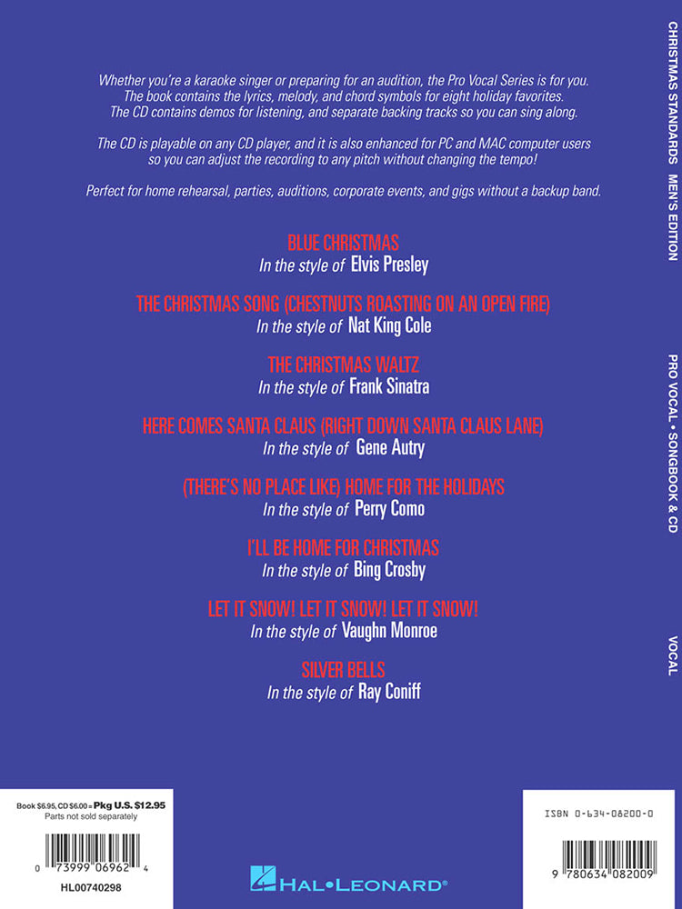 Christmas Standards Pro Vocal Men Volume 5 BK/CD