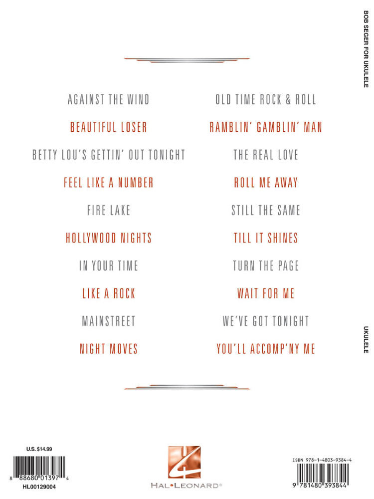 Bob Seger For Ukulele