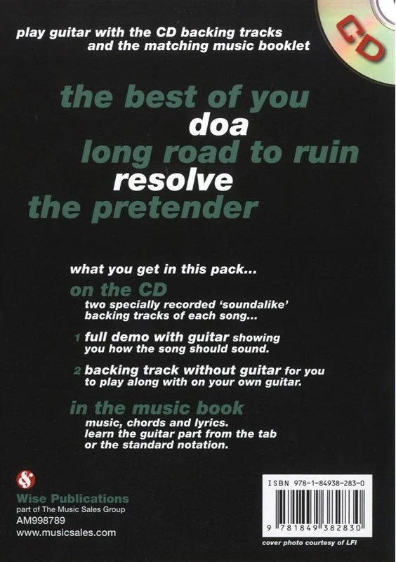 Play Along Guitar Foo Fighters BOOKLET/CD
