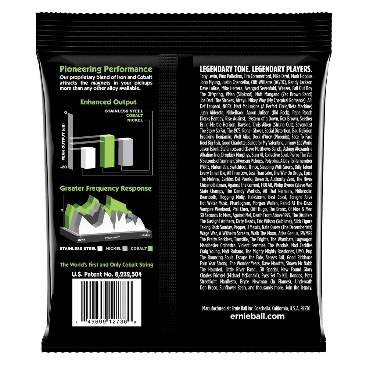 Ernie Ball 2736 Cobalt 5-String Regular Slinky Bass Guitar String, 45-130 Gauge