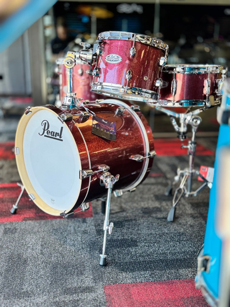 Pearl Midtown 16" Shell Pack (10T, 13FT, 16BD, 13S) in Black Cherry Glitter | EX-DEMO