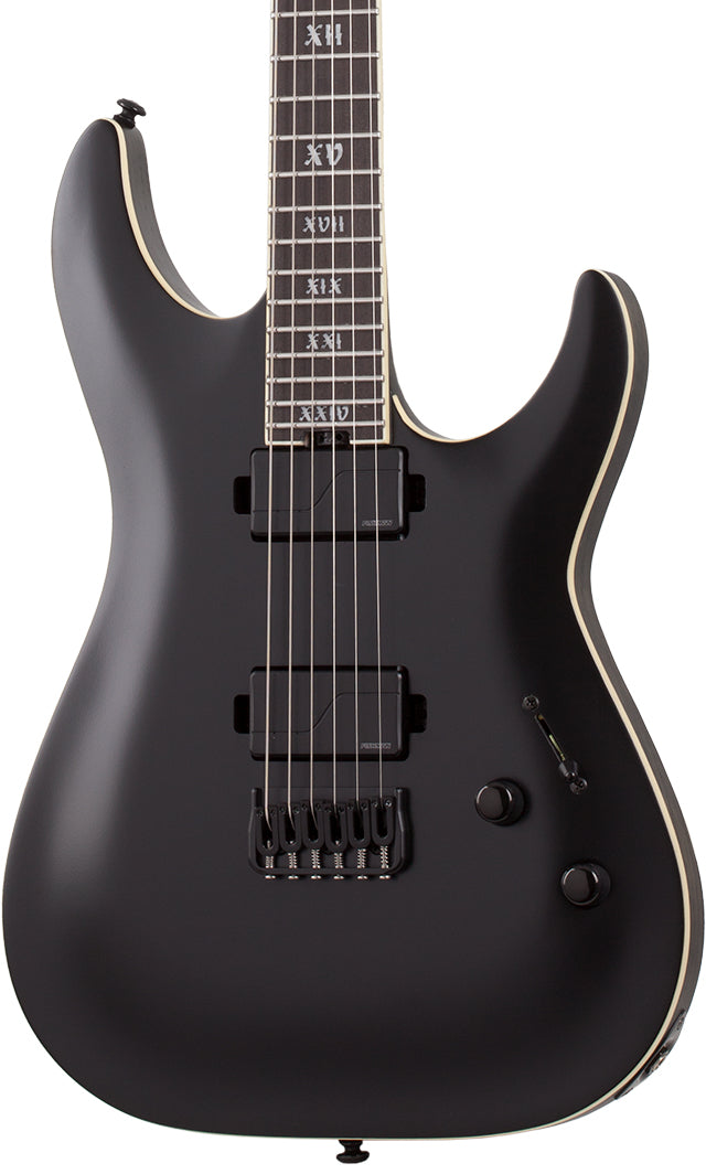 Schecter C-1 SLS Elite Evil Twin in Satin Black – Billy Hyde Music