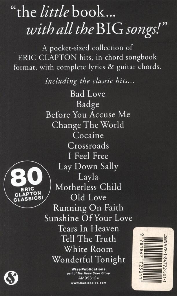 The Little Black Song Book Of Eric Clapton