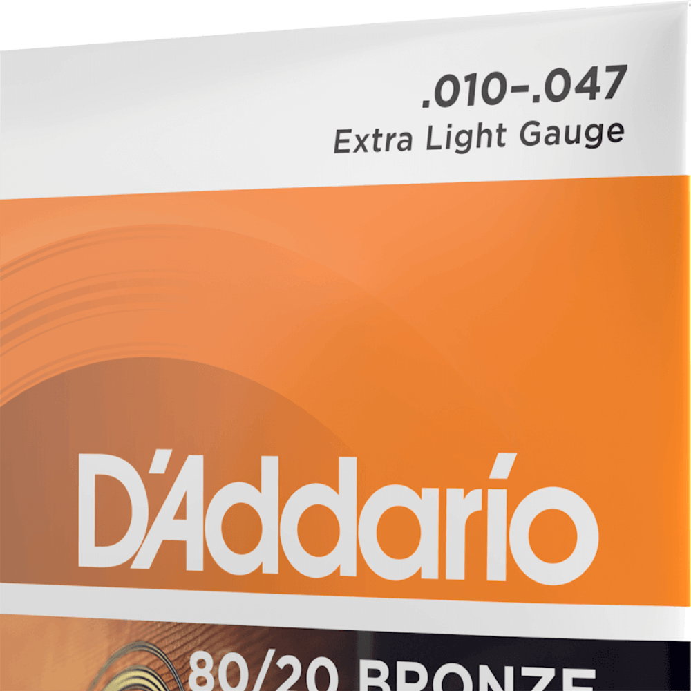 D'Addario EJ10 Bronze Acoustic Guitar Strings Extra Light 10-47 Gauge