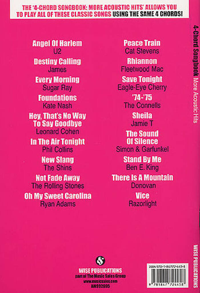 4 Chord Songbook More Acoustic
