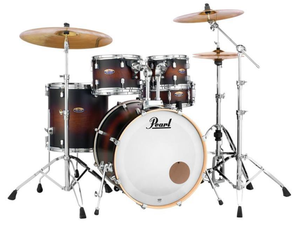 Pearl Decade Maple 22 Fusion Plus 5 Piece Drum Kit in Satin Brown Burst