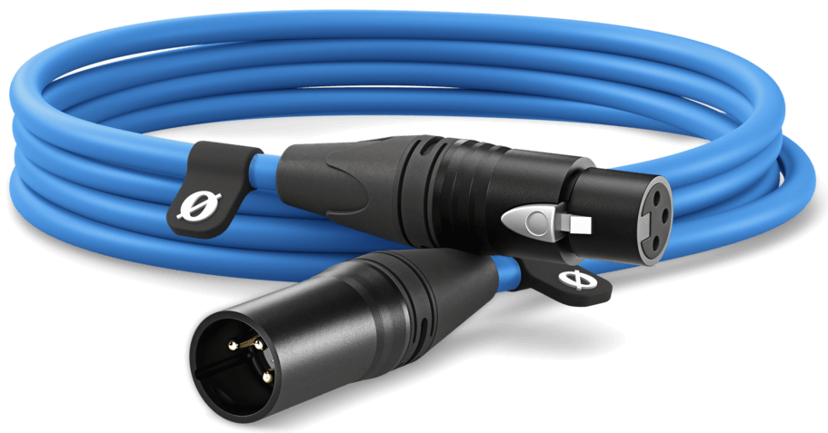 RODE XLR3 3m Premium XLR Cable in Blue