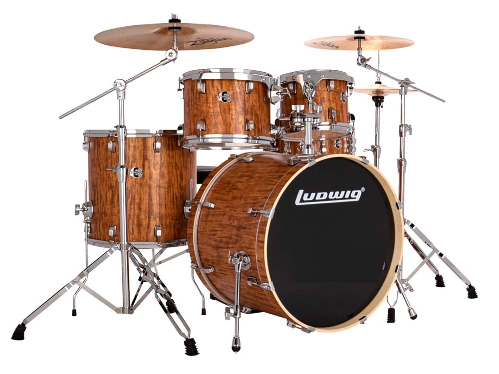 Ludwig Evolution 22" 5 Piece Drum Kit in Cherry