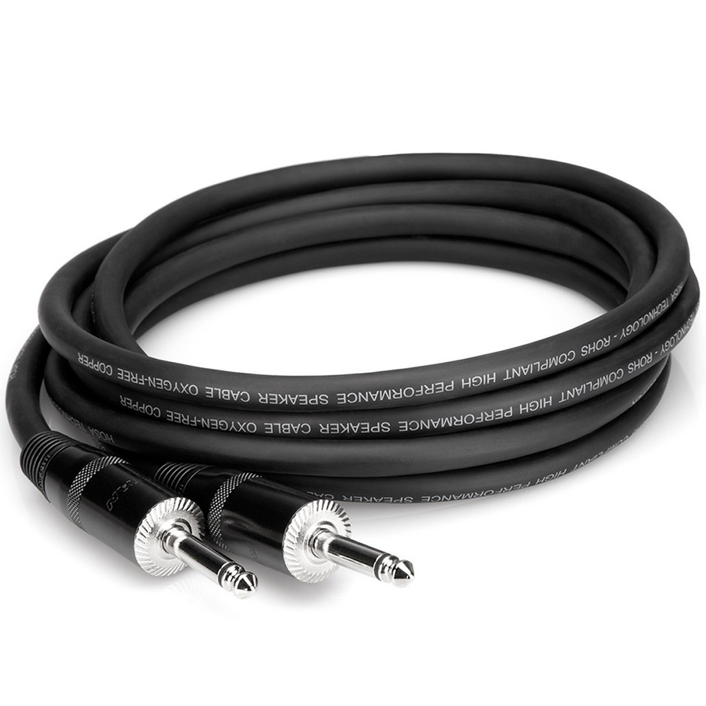 Hosa SKJ403 Pro Speaker Cable, REAN 1/4 IN TS to Same, 3 FT / 0.9M