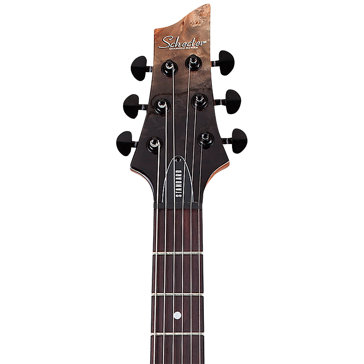 Schecter C-1 Standard Electric Guitar in Black Fade Burst Burl