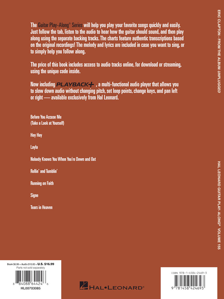 Eric Clapton From The Album Unplugged Guitar Playalong Volume 155 BK/OLA