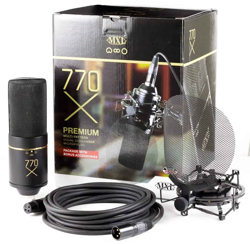 MXL 770X Multi Pattern Condenser Microphone Package
