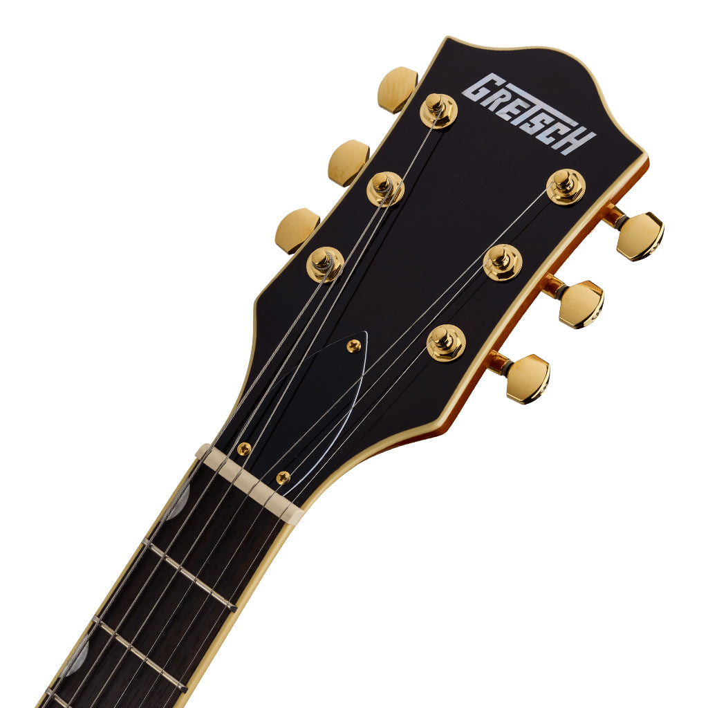 Gretsch Electromatic™ LTD Flame Okoume Broadkaster Jr. Single Cut with Bigsby in Roundup Orange