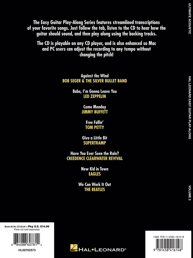 Ultimate Acoustic Easy Guitar Playalong Volume 5 BK/CD
