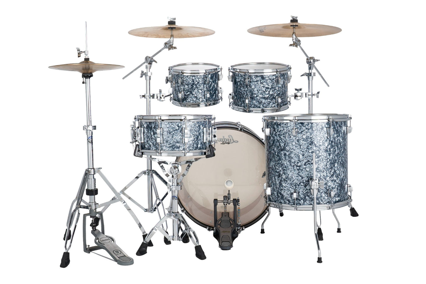 Ludwig NEUSONIC Mod 2 4-Piece Shell Pack in Steel Blue Pearl