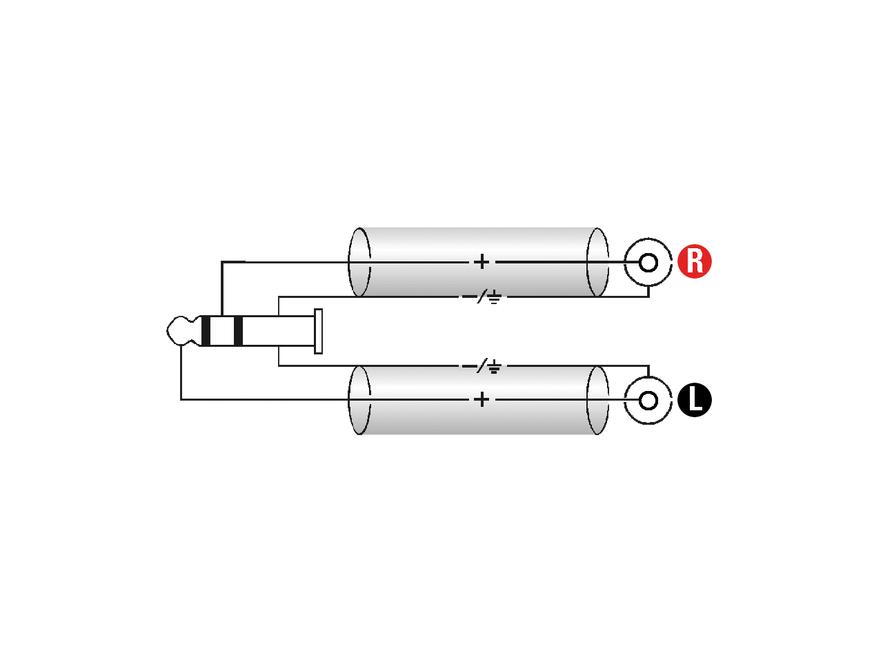 Klotz AY7A0300 3m Angled Y Cable TRS 3.5mm To 2xRCA