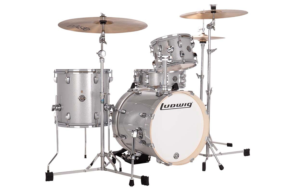 Ludwig Breakbeats 4-Piece Shell Pack in Silver Sparkle