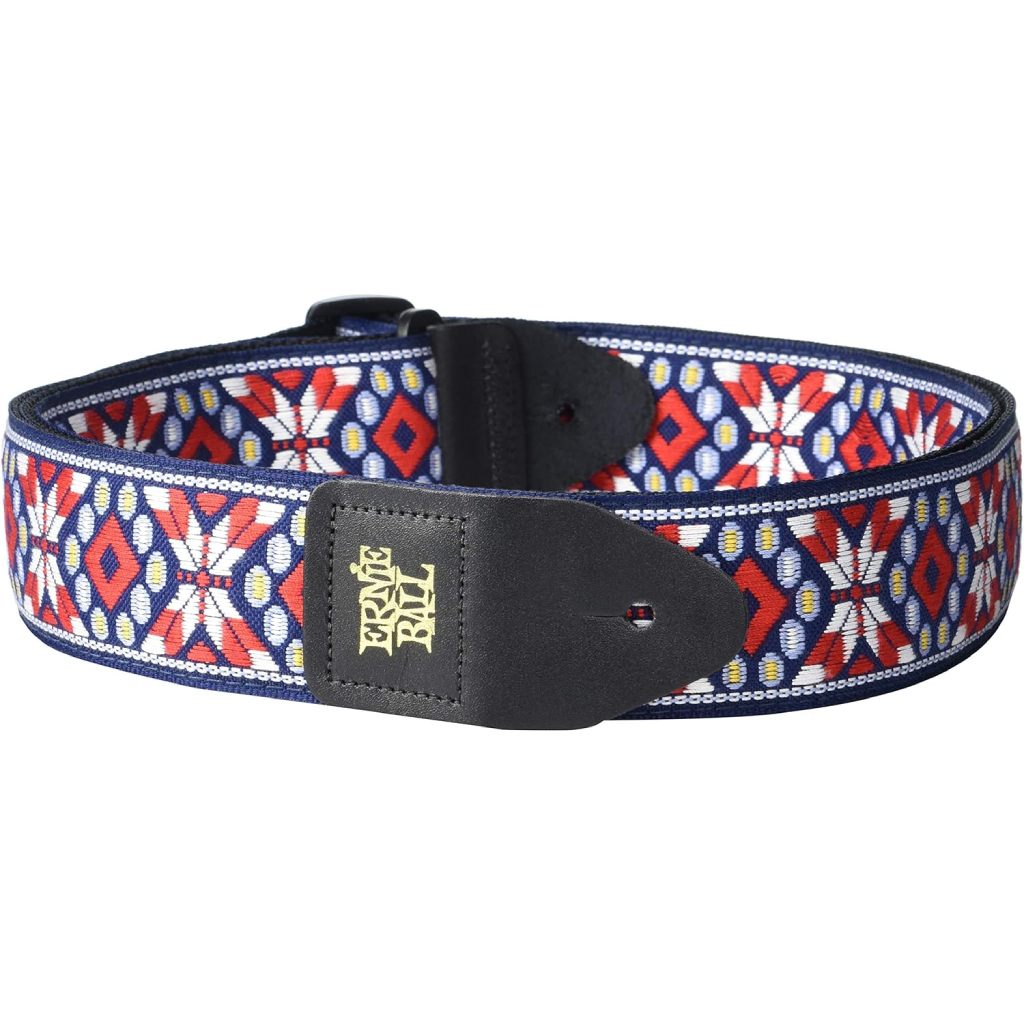 Ernie Ball Jacquard Strap in Taos Fire Red