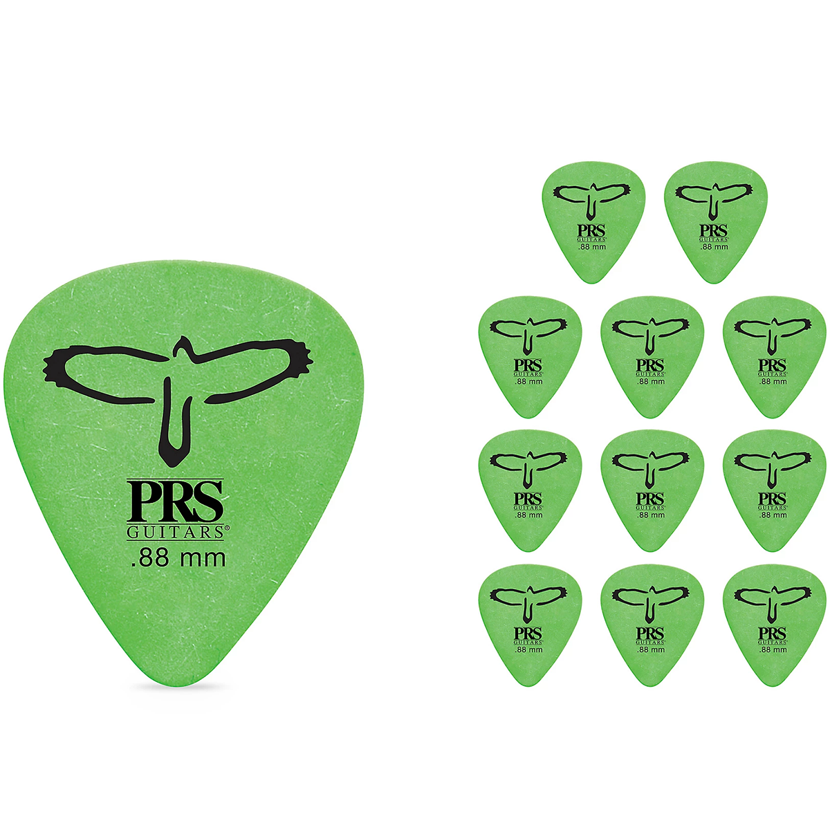 PRS Delrin Picks in Green .88mm 12 Pack