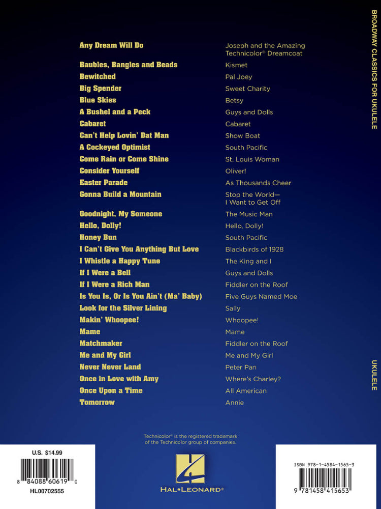 Broadway Classics For Ukulele