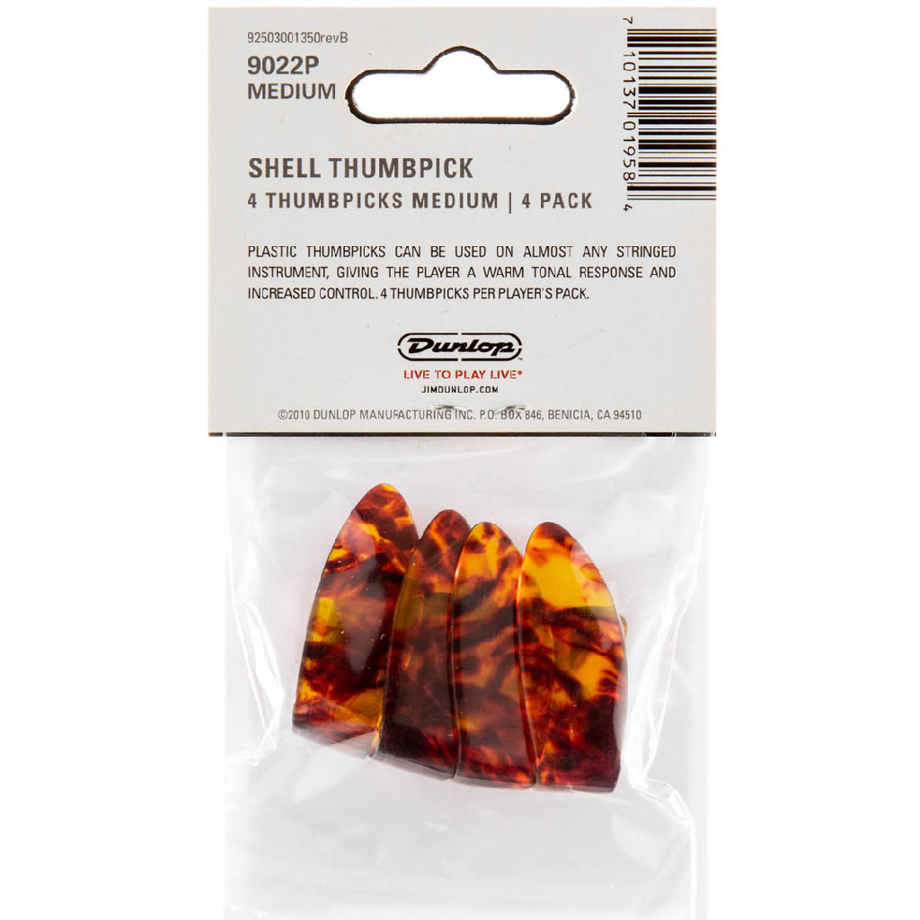 Jim Dunlop Finger & Thumb Pick Player Pack Medium in Shell