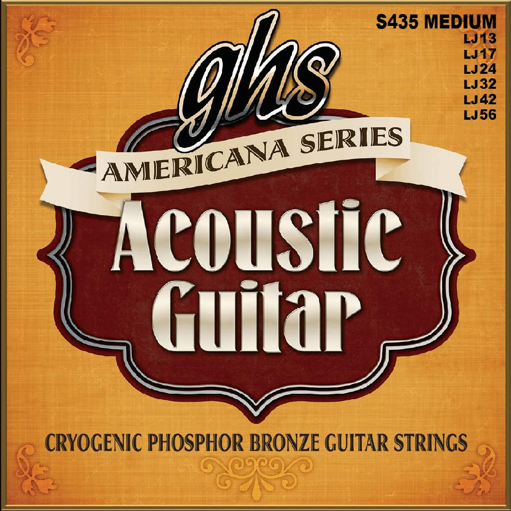 GHS S435 Phosphor Bronze Americana Acoustic Guitar Strings 13-56 Gauge