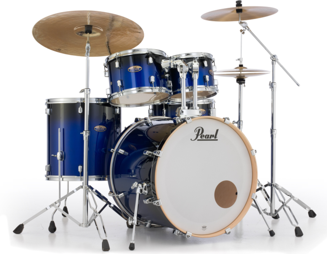 Pearl Decade Maple 22 Fusion Plus 5 Piece Drum Kit in Kobalt Blue Fade