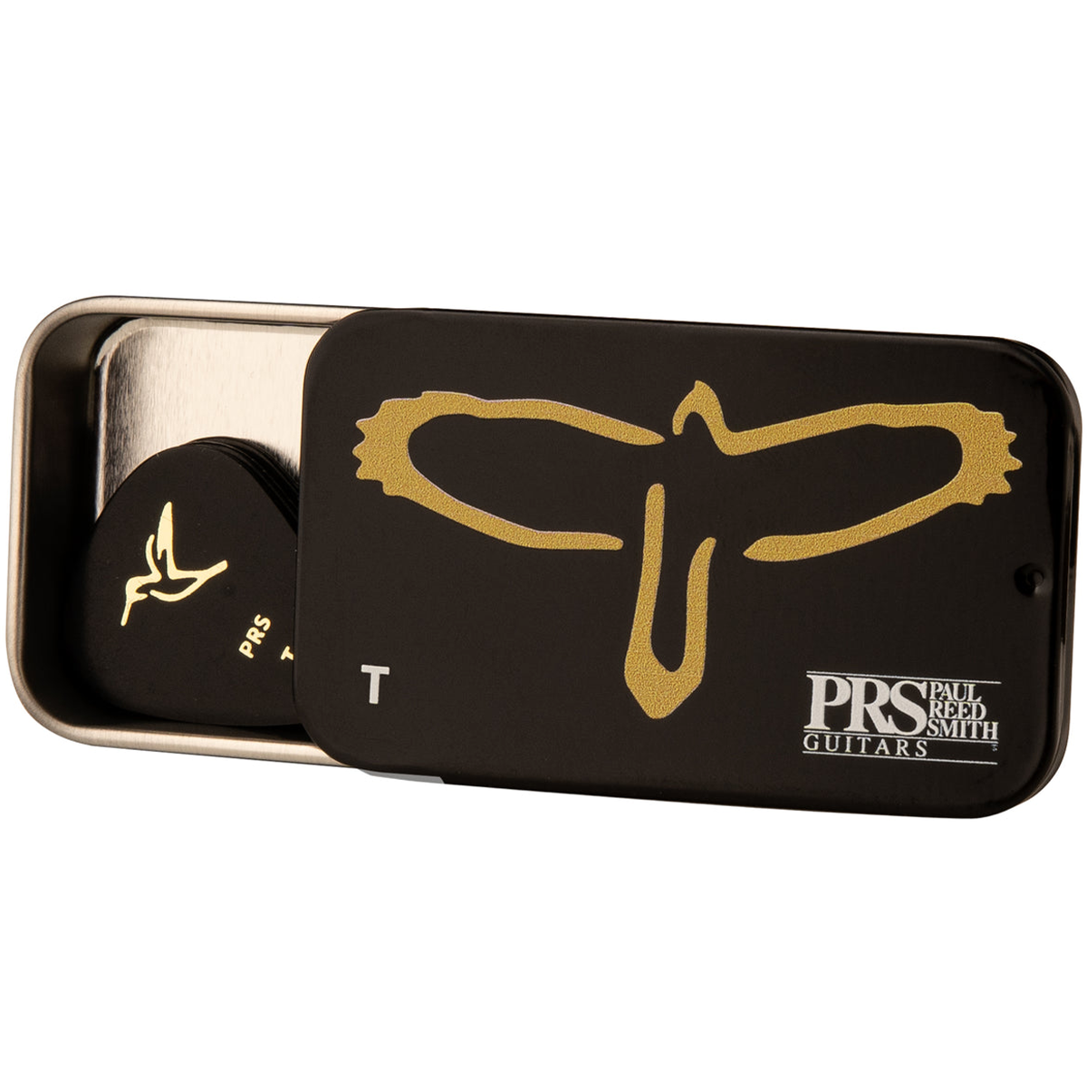 PRS Gold Birds Assorted Thin Picks with Tin 12 Pack