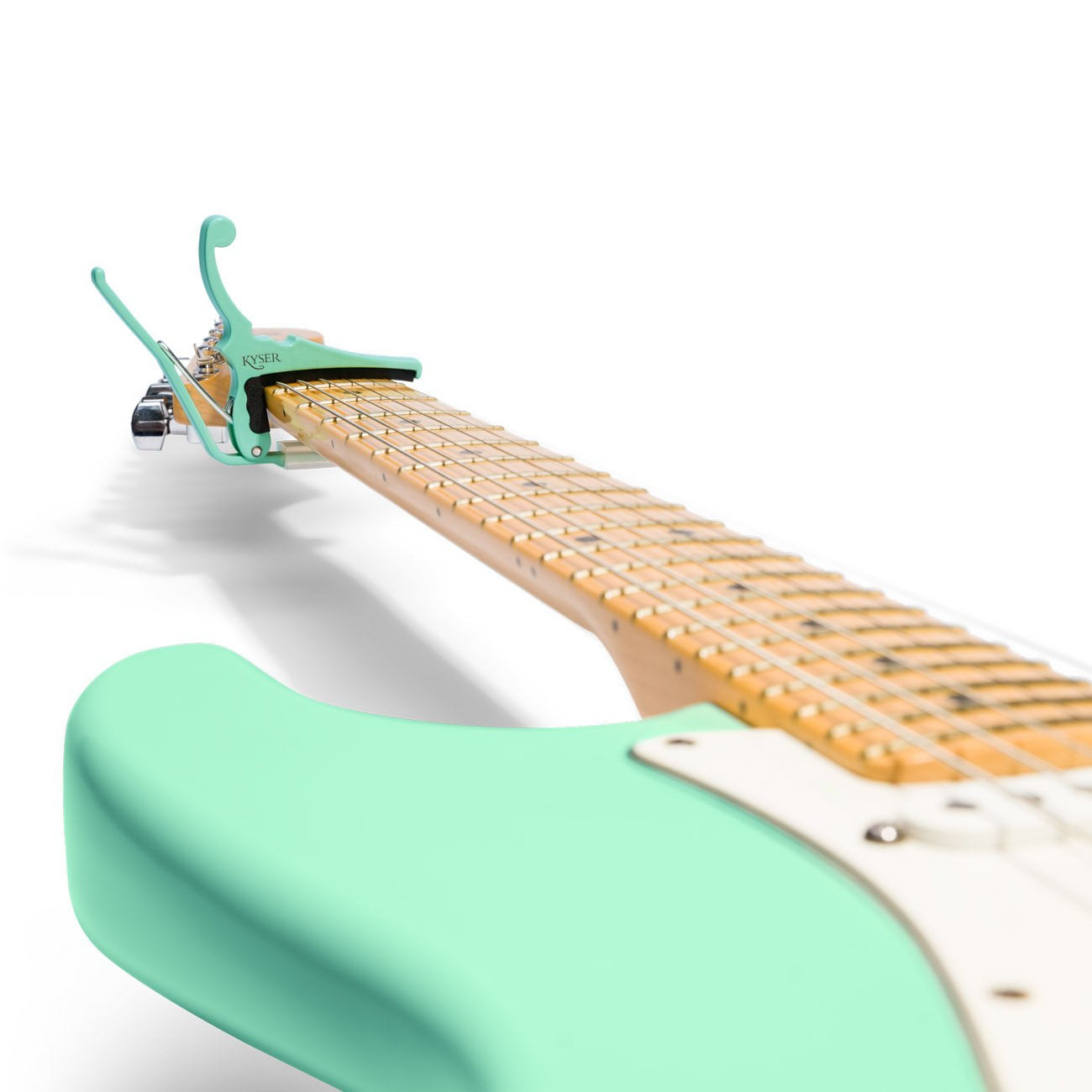 Fender x Kyser Quick Change Electric Guitar Capo in Surf Green