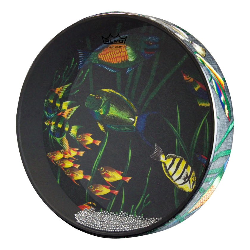 Remo 12" Ocean Drum in Fish Graphic