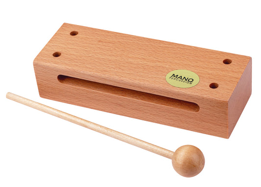 Mano Percussion Wood Tone Block and Beater