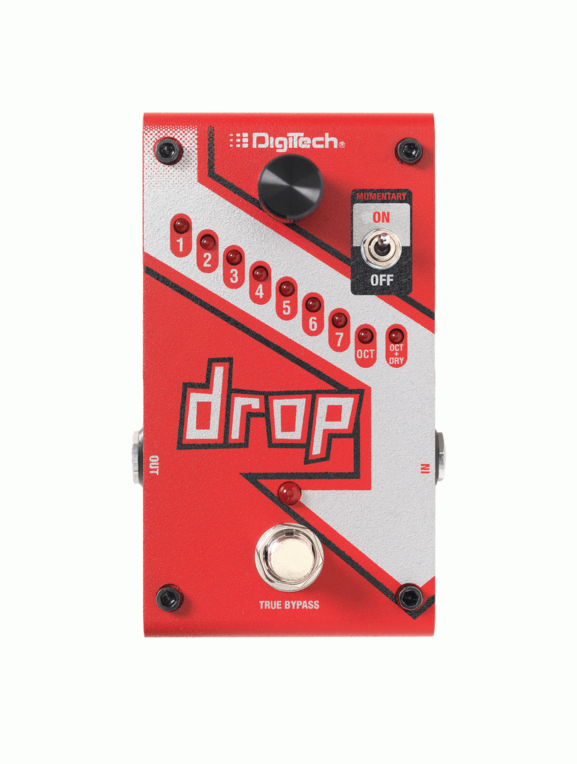 DigiTech Compact Polyphonic Drop Tune Pitch Shifter in Red