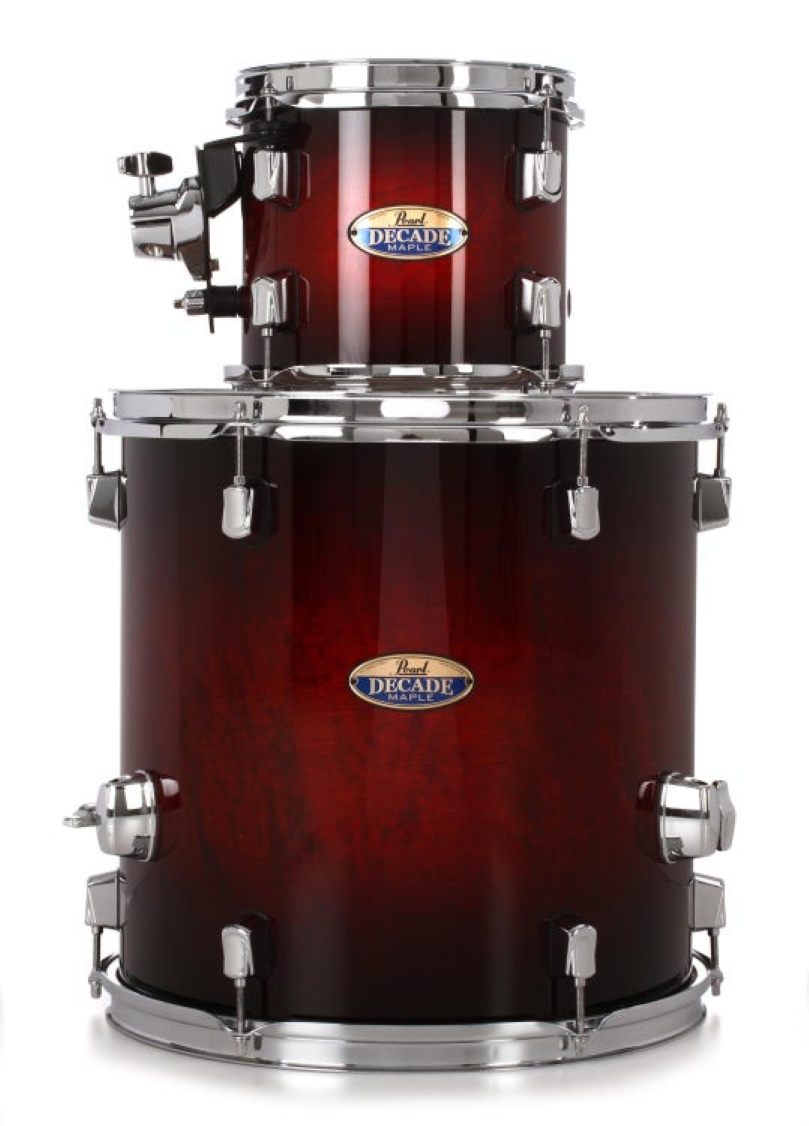 Pearl Decade Maple 2 Piece Shell Pack in Gloss Deep Red Burst