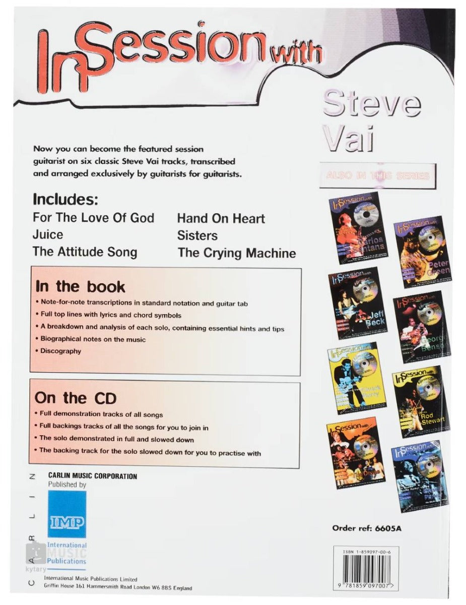In Session With Steve Vai CD& Tab