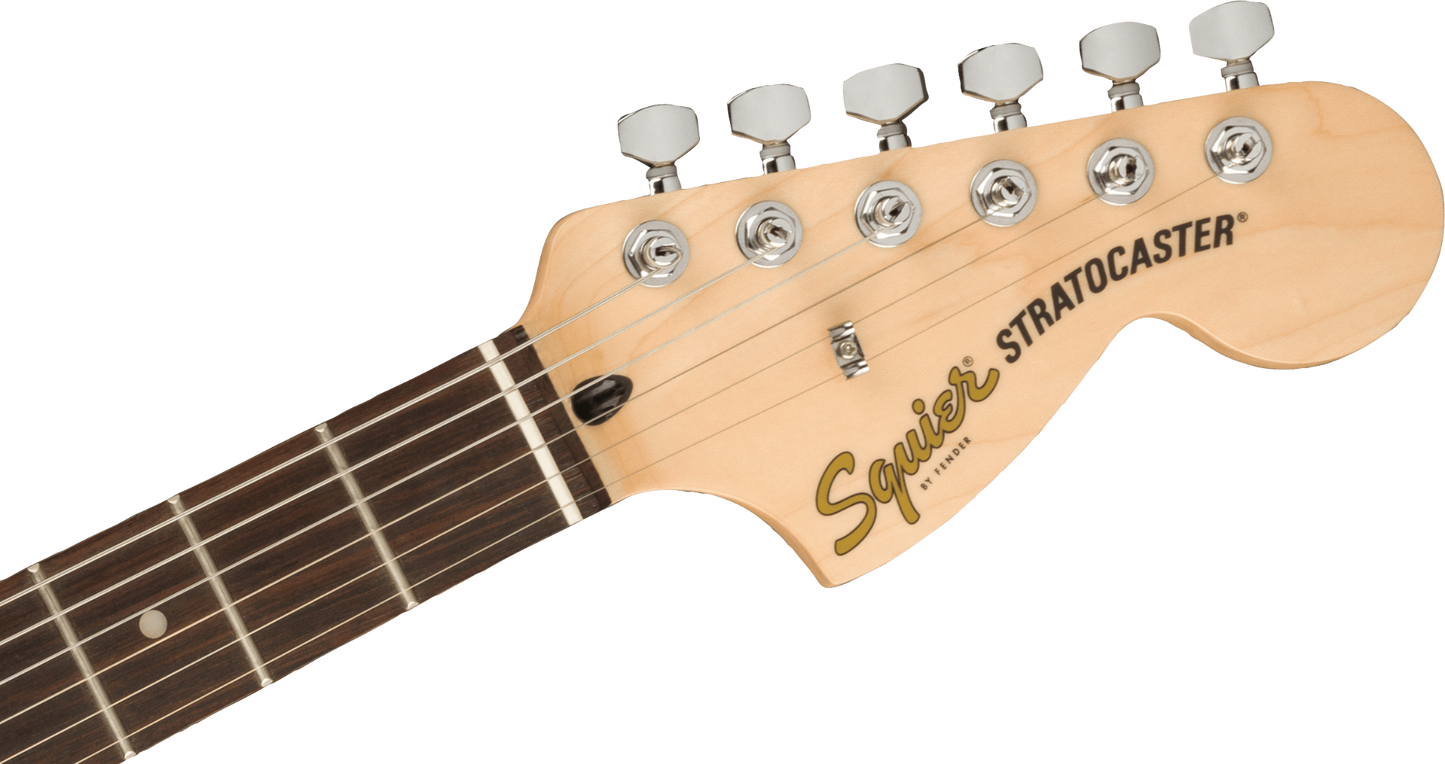 Squier FSR Affinity Series Stratocaster HSS, Laurel Fingerboard, White Pickguard in Ice Blue Metallic