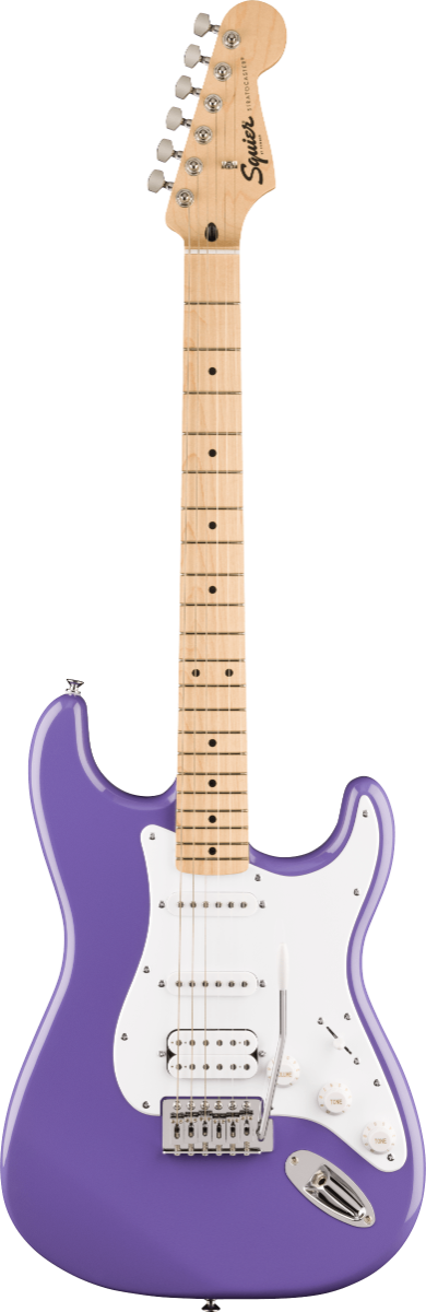Squier FSR Squier Sonic Stratocaster HSS, Maple Fingerboard, White Pickguard in Ultraviolet