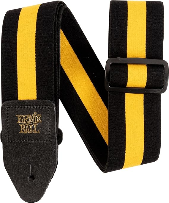 Ernie Ball Comfort Stretch Guitar Or Bass Strap in Racer Yellow