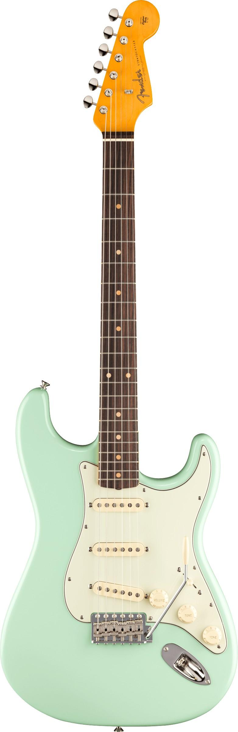 Fender American Vintage II 1961 Stratocaster Electric Guitar, Rosewood Fingerboard in Surf Green