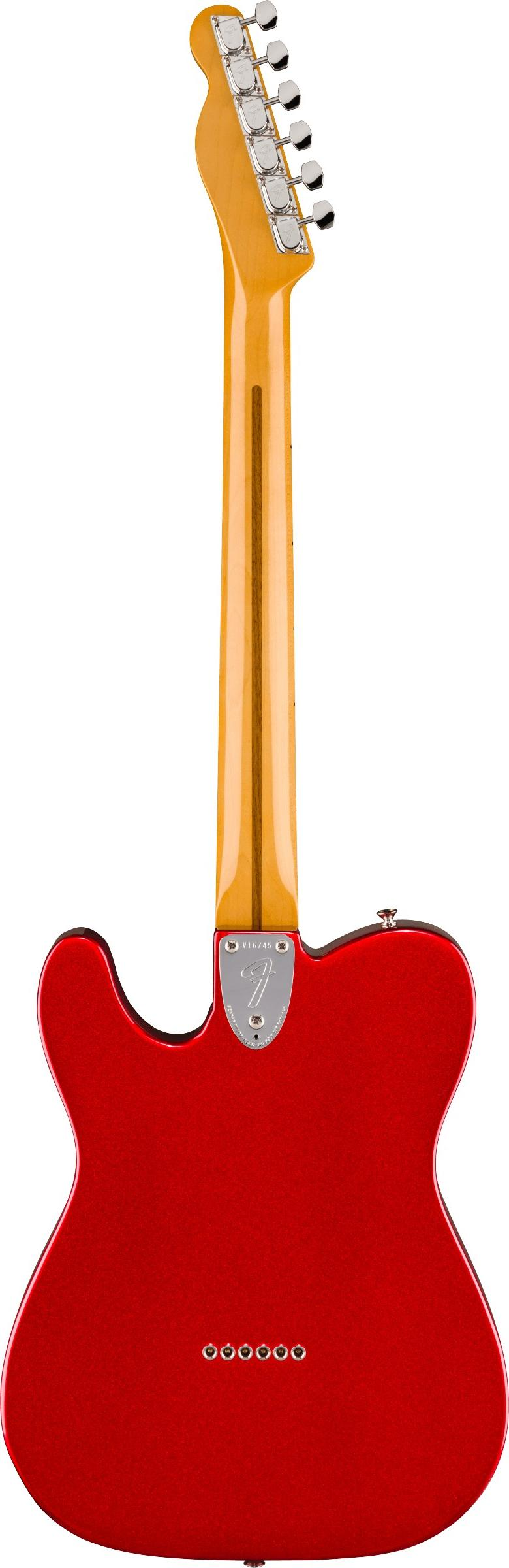 Fender American Vintage II 1972 Telecaster Thinline Electric Guitar, Maple Fingerboard in Candy Apple Red