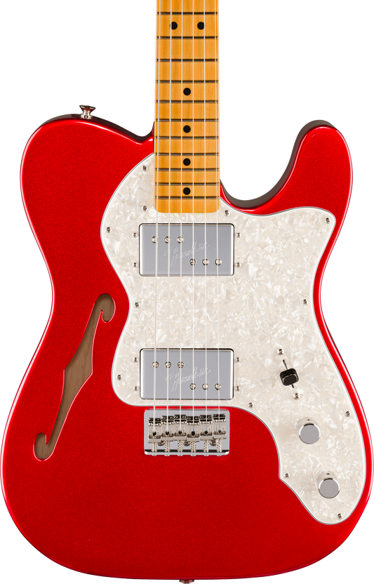 Fender American Vintage II 1972 Telecaster Thinline Electric Guitar, Maple Fingerboard in Candy Apple Red