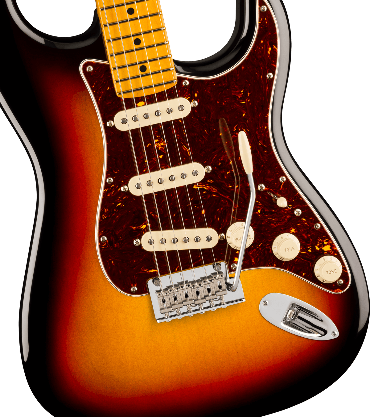 Fender American Professional Stratocaster, Maple Fingerboard in 3-Color Sunburst