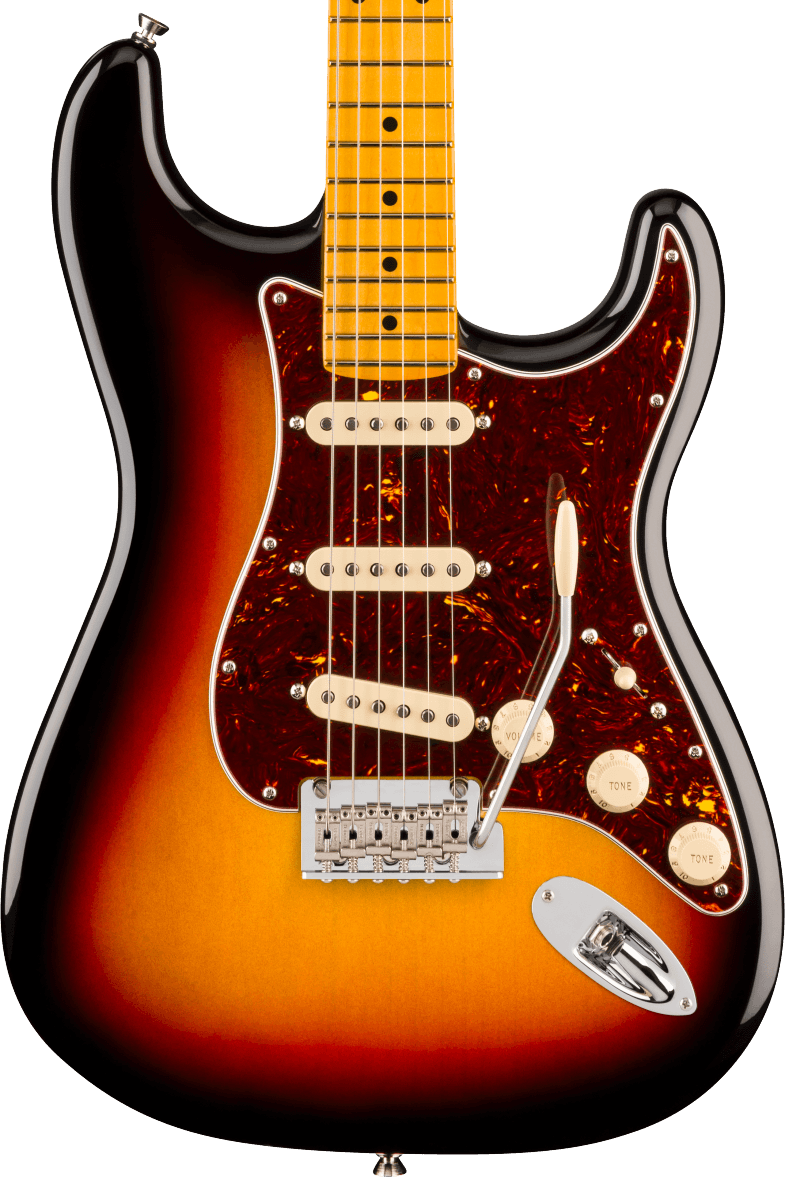 Fender American Professional Stratocaster, Maple Fingerboard in 3-Color Sunburst