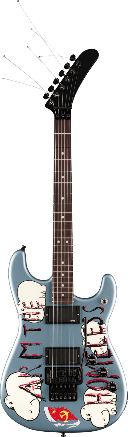 Fender Tom Morello Arm The Homeless Stratocaster, Rosewood Fingerboard, Electric Guitar in Blue Ice Metallic (December 10th)