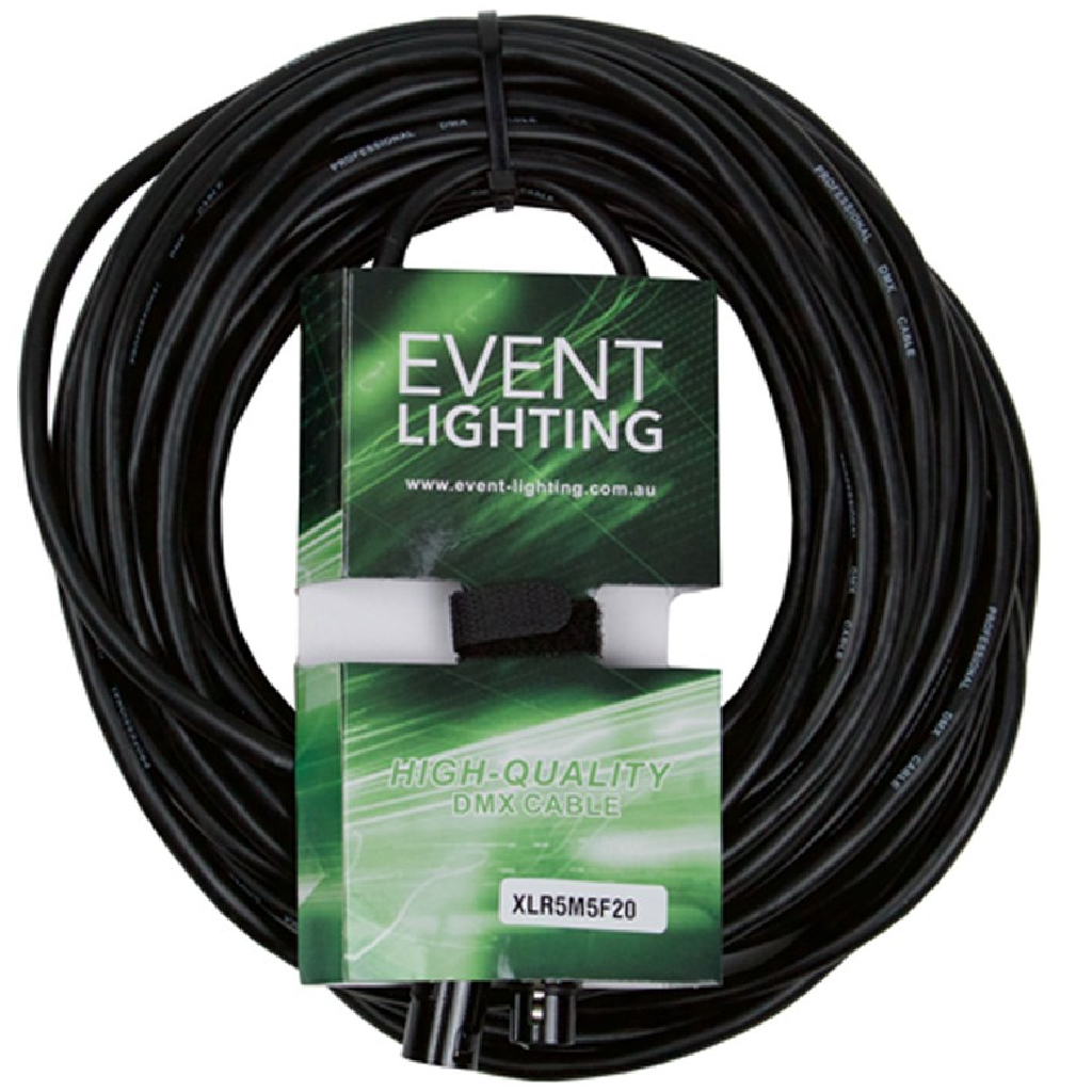 Event Lighting XLR5M5F20 - 5-pin DMX Cable (20m)
