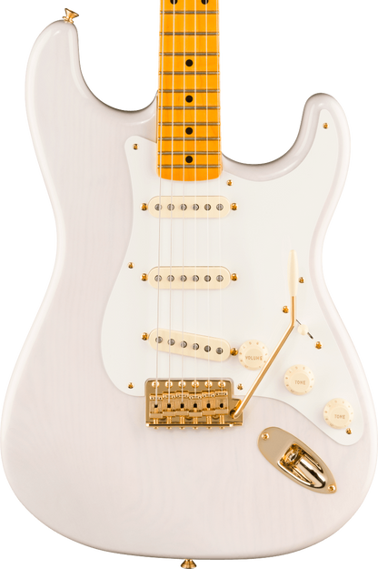Fender American Vintage II 1957 Stratocaster, Ash Body, Gold Hardware, AAA Flame Maple Neck, White Blonde