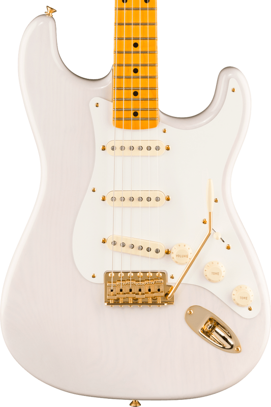 Fender American Vintage II 1957 Stratocaster, Ash Body, Gold Hardware, AAA Flame Maple Neck, White Blonde