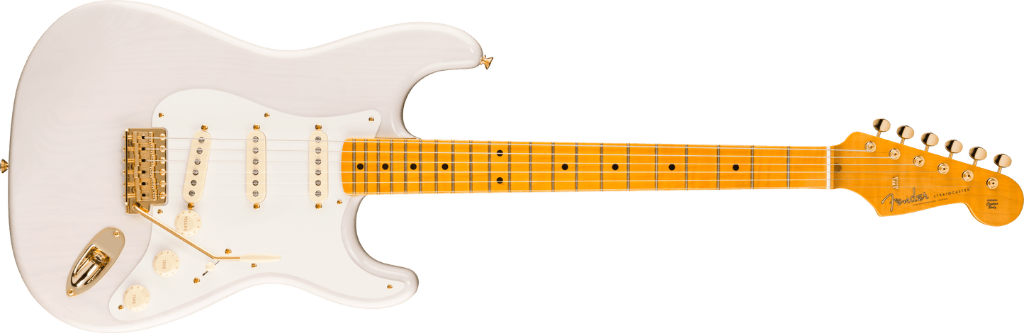Fender American Vintage II 1957 Stratocaster, Ash Body, Gold Hardware, AAA Flame Maple Neck, White Blonde