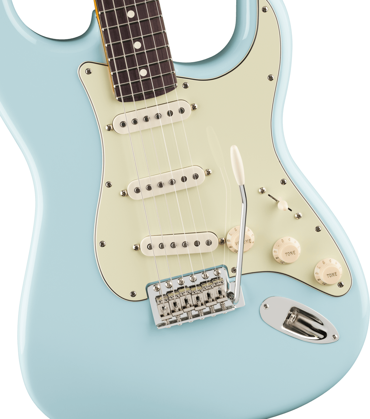 Fender Limited Edition American Professional Classic Stratocaster featuring Fender Silent System, Rosewood Fingerboard in  Daphne Blue
